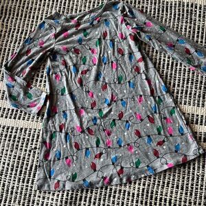 North Pole Size XS 6/6x gray lightbulb Christmas dress Girls dress